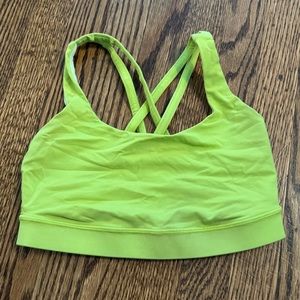 Lululemon Energy Bra size 4 Neon Yellow / Green